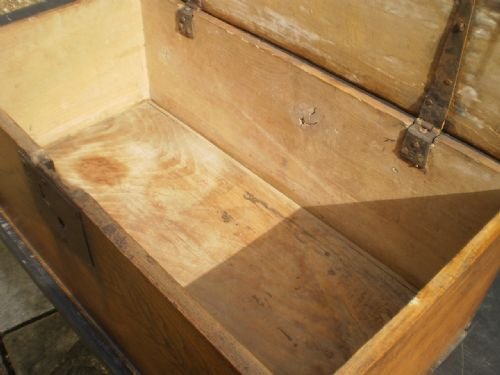 fig 1. Box Chest George II Elm document or Bible box c1750