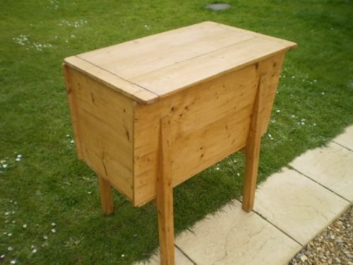 fig 1. Box chest dough bin Victorian Pine c1880