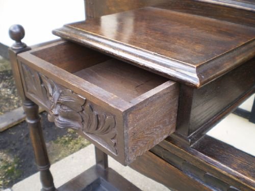 fig 3. Hall stand coat stand Victorian carved Oak c1890