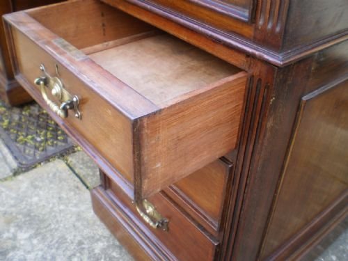 fig 3. Desk antique Victorian Mahogany partners desk c1890