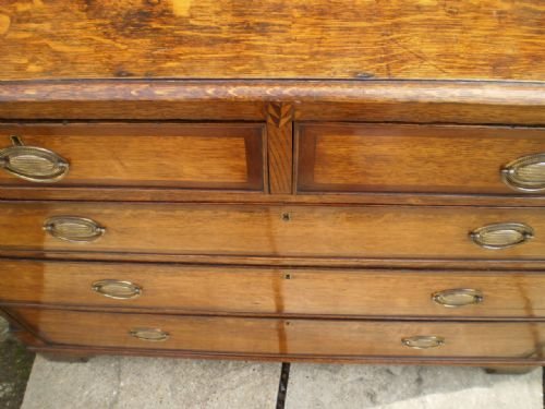 fig 3. Chest of drawers antique George III Oak and Mahogany c1790
