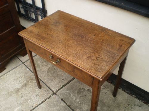 fig 1. Table antique side lowboy oak George III c1790