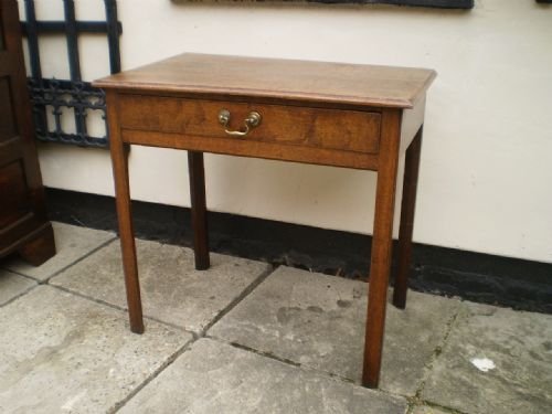 fig 2. Table antique side lowboy oak George III c1790