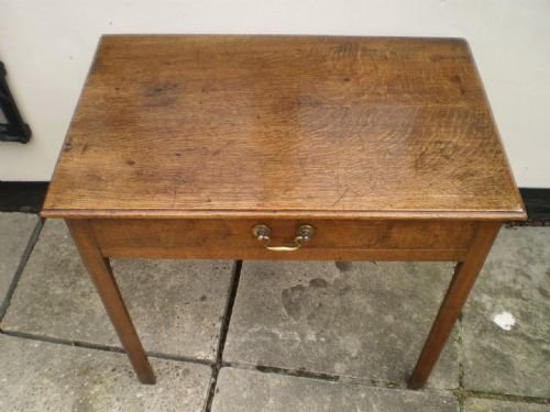 fig 4. Table antique side lowboy oak George III c1790