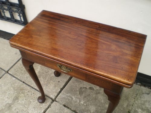 fig 1. Table lowboy card tea antique George II Mahogany c1750