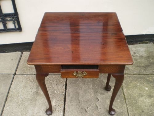 fig 4. Table lowboy card tea antique George II Mahogany c1750
