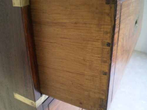 fig 3. Chest of drawers Military campaign George IV Teak c1830