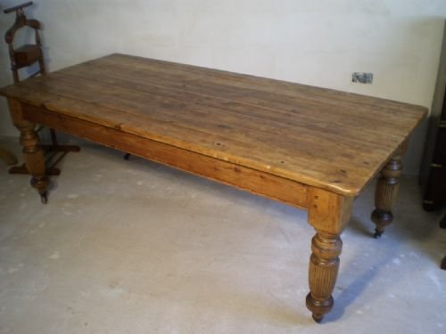 Table Dining Kitchen Farmhouse Victorian Pine C1880
