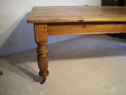 fig 3. Table dining kitchen farmhouse Victorian Pine c1880