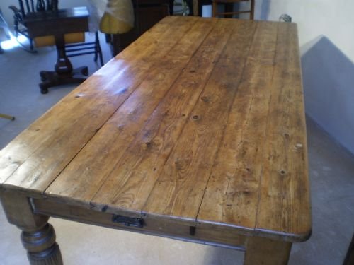 fig 4. Table dining kitchen farmhouse Victorian Pine c1880