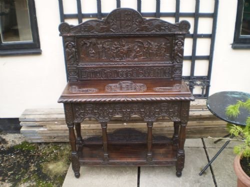 Table Carved Oak Credence or Console Table 17th Century and Later