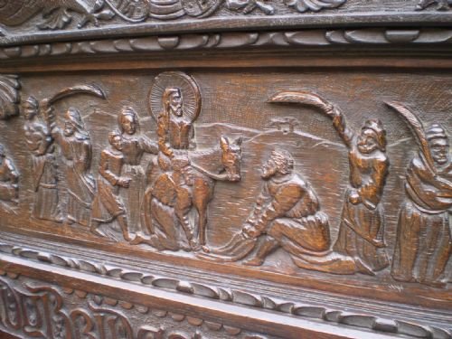 fig 2. Table carved Oak credence or console table 17th century and later