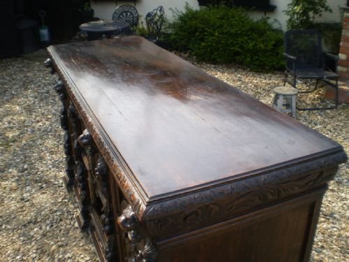 fig 1. Sideboard dresser Victorian carved Oak