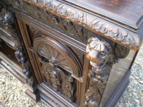 fig 2. Sideboard dresser Victorian carved Oak