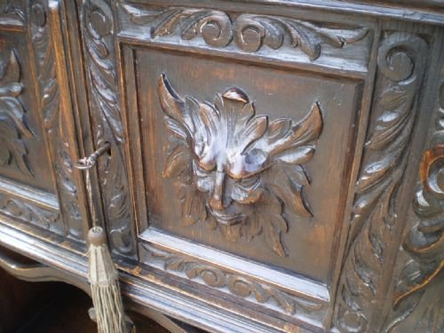 fig 3. Sideboard dresser Victorian carved Oak