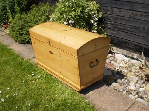 Blanket Box Chest Trunk Victorian Pine C1880
