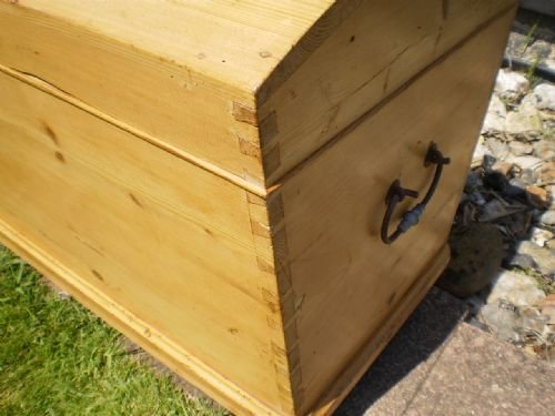 fig 2. Blanket box chest trunk Victorian Pine c1880