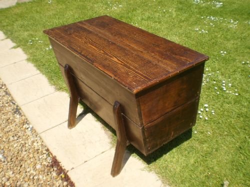 fig 4. Blanket box chest Victorian Pine dough bin
