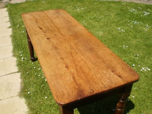 fig 1. Table kitchen early Victorian Apple wood c1840