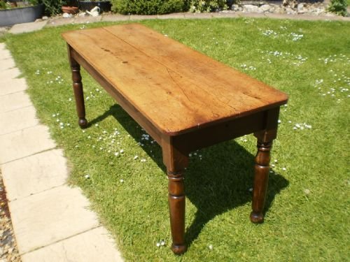 fig 4. Table kitchen early Victorian Apple wood c1840