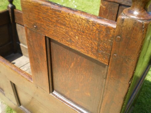 fig 1. cradle crib Queen Anne Oak c1700