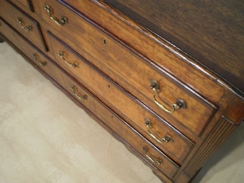 fig 1. Chest coffer Mule chest Lancashire Oak and Mahogany c1800