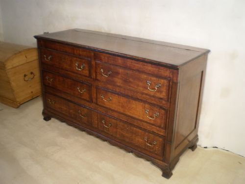 fig 4. Chest coffer Mule chest Lancashire Oak and Mahogany c1800