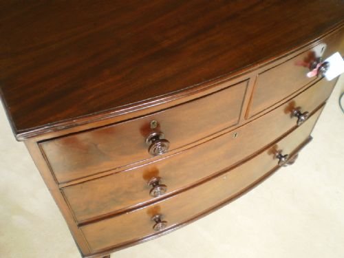 fig 1. Chest of drawers George III Mahogany bowfront small c1800