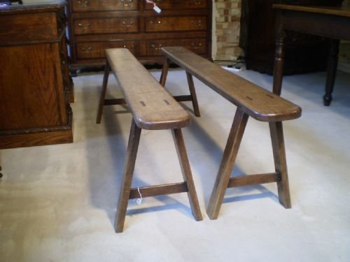 fig 3. Benches settles Victorian Oak c1880