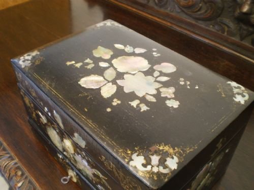 fig 1. Box chest Victorian Vanity chest c1880