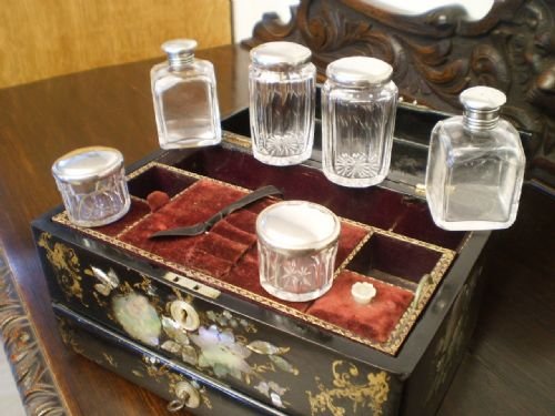 fig 3. Box chest Victorian Vanity chest c1880