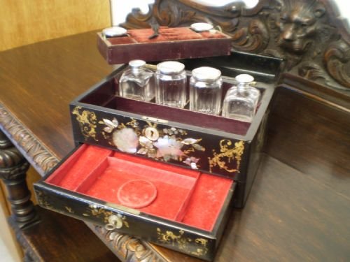 fig 4. Box chest Victorian Vanity chest c1880