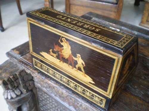 fig 2. Box correspondence writing box George IV Sorrento ware Tunbridge ware c1820