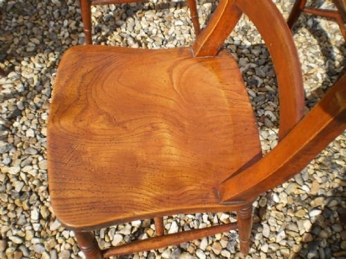 fig 2. Chairs Windsor Beech and Elm kitchen dining set of 6 c1880