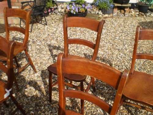 fig 4. Chairs Windsor Beech and Elm kitchen dining set of 6 c1880