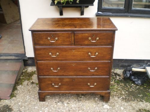 fig 1. Chest of drawers George III Oak c1790 small size