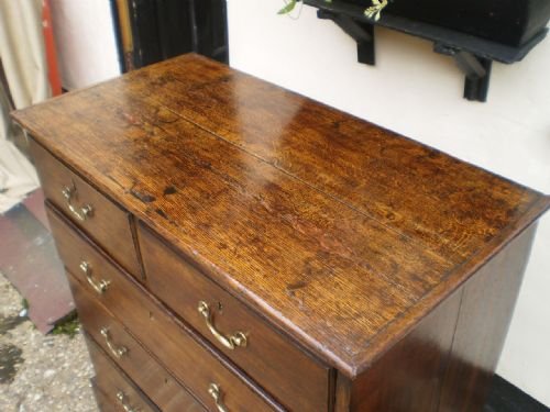 fig 2. Chest of drawers George III Oak c1790 small size