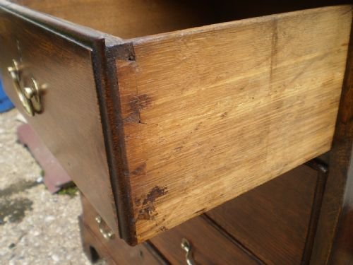 fig 3. Chest of drawers George III Oak c1790 small size