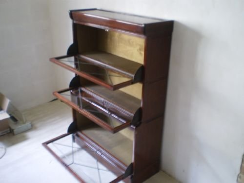 fig 2. Bookcase Globe Wernicke style Mahogany leaded glass c1910