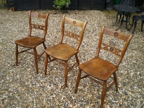 Chairs Windsor East Anglian Bar Backs Solid Elm C1880
