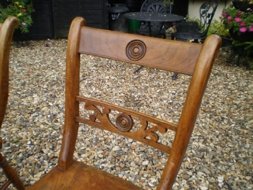 fig 1. Chairs Windsor East Anglian bar backs solid Elm c1880