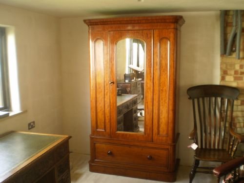 fig 2. Wardrobe Victorian Plum pudding Mahogany C1870