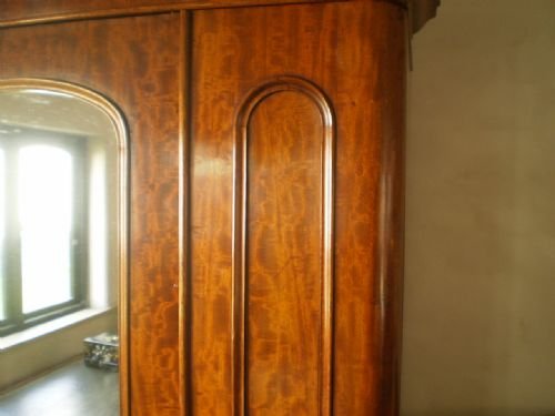 fig 3. Wardrobe Victorian Plum pudding Mahogany C1870