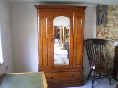 fig 4. Wardrobe Victorian Plum pudding Mahogany C1870