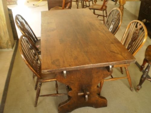 fig 1.
Table dining Oak refectory c1900