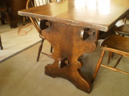 fig 2.
Table dining Oak refectory c1900