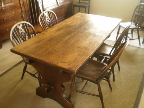 fig 3.
Table dining Oak refectory c1900