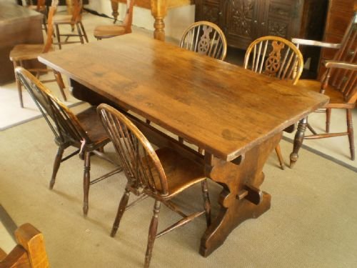 fig 4.
Table dining Oak refectory c1900