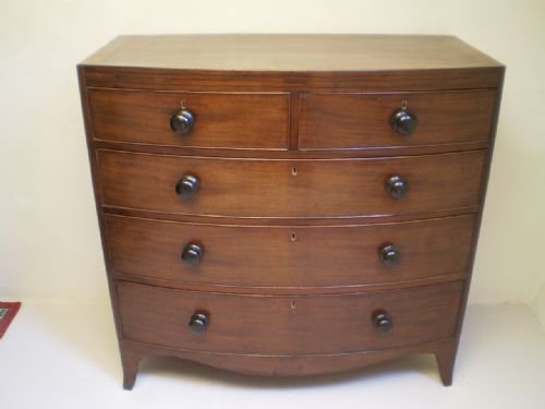 Chest of Drawers George III Mahogany Bowfront C1800