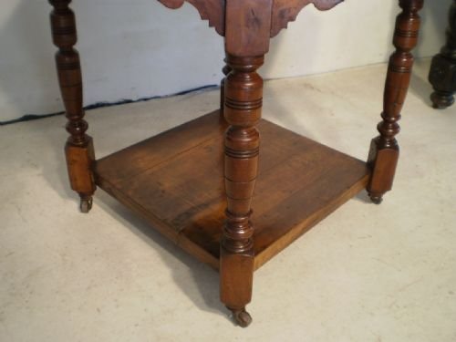 fig 4. Table Victorian figured Walnut marquetry inlay c1880
